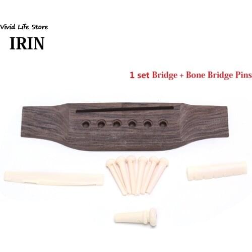 1 Set Acoustic Guitar Bridge + Bone Bridge Pins/Saddle/Nut Saddle Guitar Parts Guitar Code Bridge Code