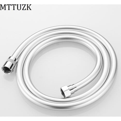 MTTUZK Silver/Black PVC Shower Hose Plumbing Hose 1.5m/2m Bathroom Hand Shower Hose Accessory Explosion-proof Pipes Connector