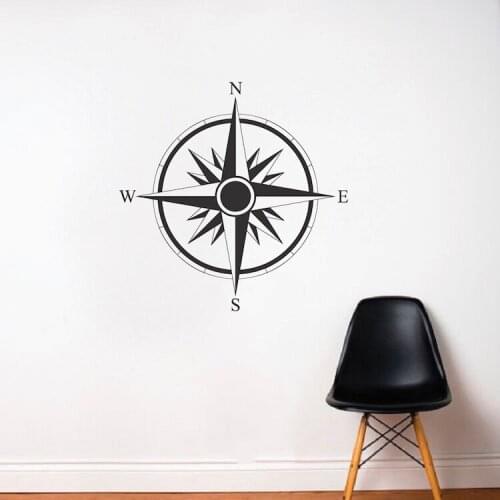 Direction Compass Vinyl Wall Stickers Decor Bedroom Living Room Wall Decal High Quality Wallpaper Artistic Design Mural SA803