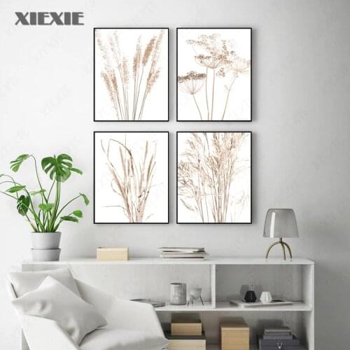Nordic Style Wall Art Flower and Plant Botanical Canvas Painting Leaves Posters and Prints Large Wall Pictures Farmhouse Decor