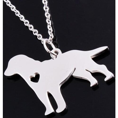 Newest Summer Fashion Cute Labrador Retriever Necklace Cartoon Dog Pendant Silver Color Women Girls Christmas Gift Jewelry