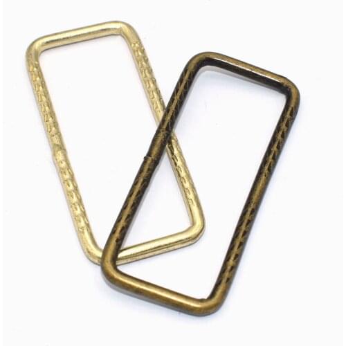 45mm Rectangle Buckle Non Welded Rectangle Clasp Gold Metal Patterned Buckle DIY Belt Webbing Leather Handbag Purse Accessories