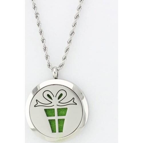 Christmas Gift 30mm Magnetic Set Stainless Steel Perfume Locket Aromatherapy Essential Oil Diffuser Locket Pendant Setting