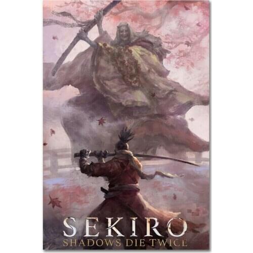 Sekiro Shadows Die Twice Hot Video Game 3 Silk Fabric Wall Poster Art Decor Sticker Bright