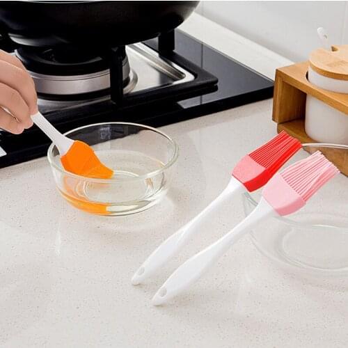 Silicone Spatula Barbeque Brush Cooking BBQ Heat Resistant Oil Condiment Brushes Kitchen Bar Cake Baking Tools Utensil Supplies
