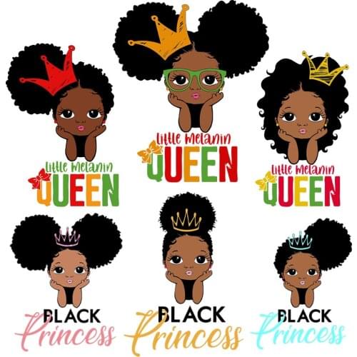 Cute Princess Sticker On Clothing DIY Thermo Patch For Clothes Heat Transfer Vinyl Sticker For Children Parent-Child Applique