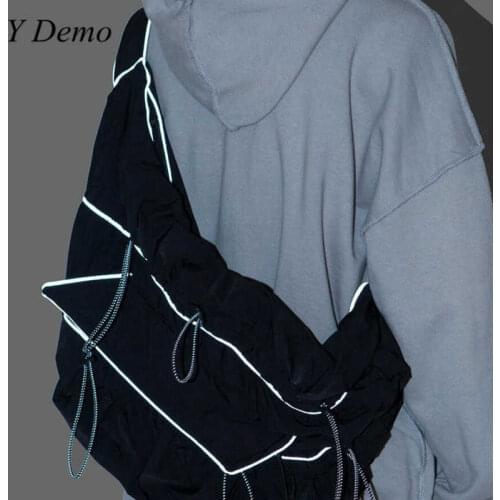 Harajuku Techwear Reflective Bag Women Big Size Chic Grunge One Shoulder Bag