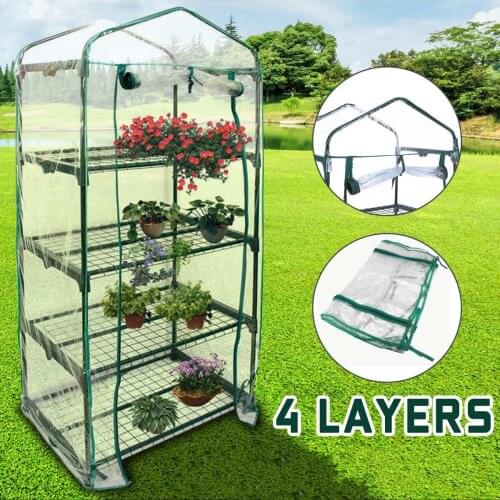 Four Floors Green Household Plant Greenhouse Mini Garden Warm Room PVC Garden Warm Room Greenhouses 155x69x49CM