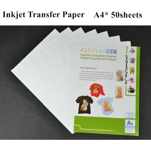 A4*50pcs) Inkjet Heat Transfer Paper for Cotton Thermal Fabric Transfer Paper Cheap Papel A4 China Papier Transfert HT-150R