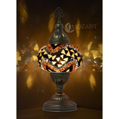 MOZAIST Turkish Lamp 15 COLOR Mosaic Table Lamp Antique Moroccan Decorative Glass Bohemian Vintage Light Shade, Tiffany Bedside
