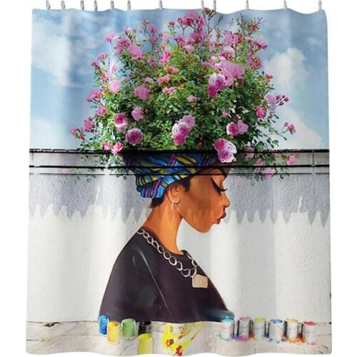 Shower Curtain With 12 Pcs Hook Home Decor Bath Accessories Hanging Curtains