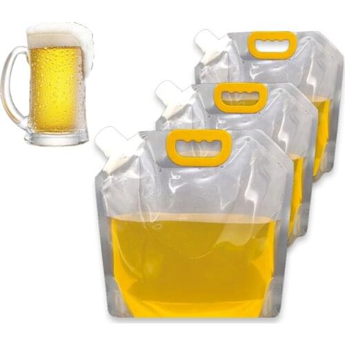 1.5/3/5L Camping Drinking Bag Beer Storage Bag Transparent Foldable Hiking Picnic Cooking Juice Bucket Outdoor Tools Portable