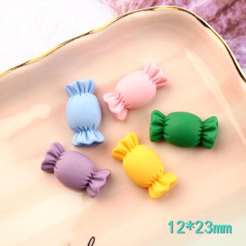 10pcs 12*23MM DIY resin candy sugar sweet charms pendants kawaii cabochon ornament craft decoration fashion jewelry making