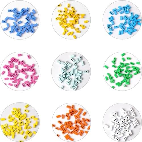 JUWANG 10 Pcs\lot Bohemia Loose Beads For Jewelry Making Enamel Paint Tile Candy Colors Strand Beads Handmade Jewelry Findings