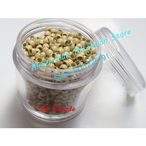 1000pcs/lot silicone Nano ring for Hair Extensions micro rings 3.0mm nano beads Smallest silicone Nano rings links Blonde