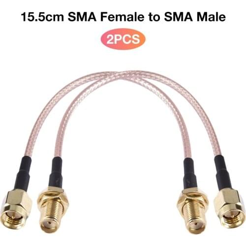2PCS MMCX Male to SMA/RP-SMA Female Bulkhead FPV Antenna Adapter RF1.37 Coax Extension Jumper Cable for PandaRC RC Drone Part