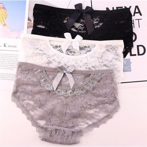 4Pcs/lot Panties Women Underwear Briefs Breathable Underpants Girls Soft Panty waist size girls briefs H002-4