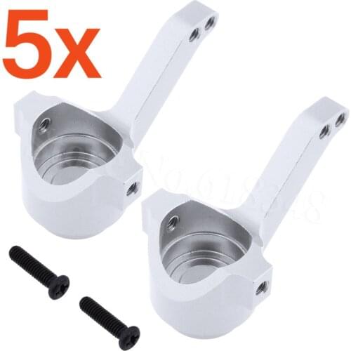 5 pairs Steering Hub Carrier(L/R)(Al.) Upgrade part for 1/16 RC Car HQ 731 732 733 734 Buggy/Monster Truck /Truck/ Rally