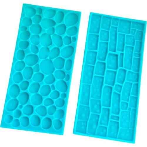 6pcs/set Silicone Impression Mat Fondant Cake Mold Sugarcraft Chocolate Decor New