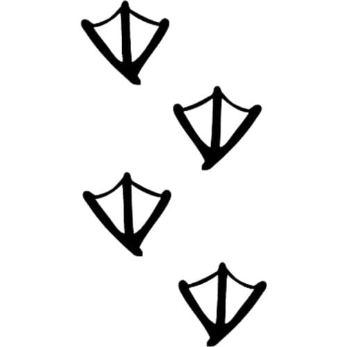 8cm*15cm Duck Feet Fashion Vinyl Car Styling Car Accessories Stickers Black Silver S6-2659