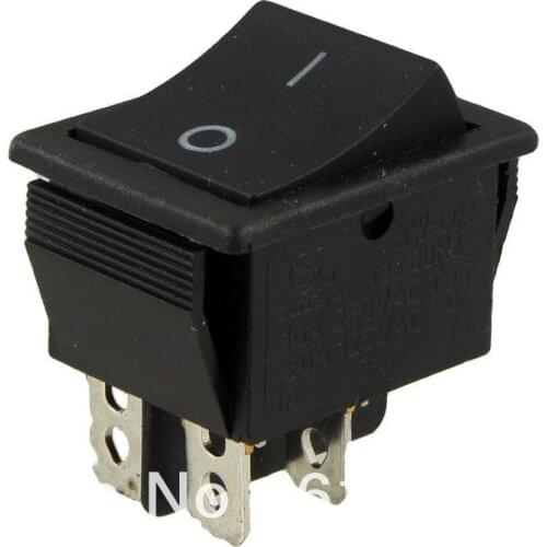 AC 250V/16A 125V/20A 4 Pins ON/OFF Rocker Switch Black Push Button Switches