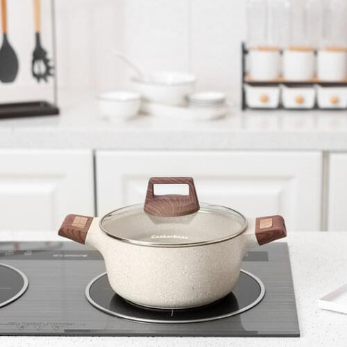 Non Stick Soup Pot Medical Stone Multifunction Milk Stock Stew Pot Steamed With Lid Ollas De Cocina Kitchen Accessories ZY50SP