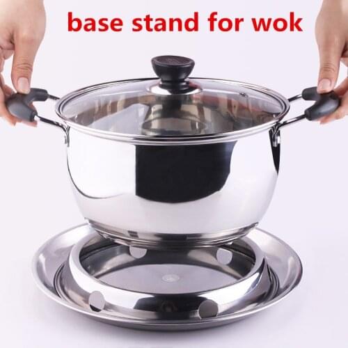 Wok base stand kitchen shelf pot rack heat frying pan rack chef used round Wok Pan Support Rack Stand Burners Gas Hobs Cookers