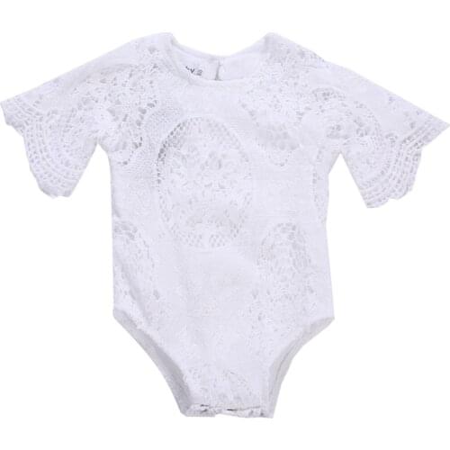 Baby Girl Bodysuit Fashion White Lace Jumpsuit Princess Bodysuit Sunsuit Spring Summer For 0-24Month