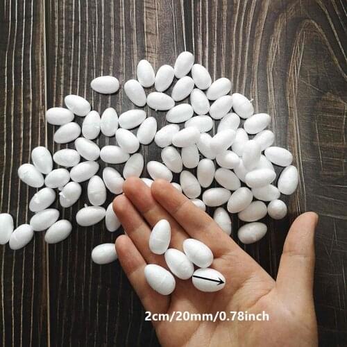 2cm 80pcs White Water Drop Modeling Foam Rose Bud For Nylon Stocking Flower Accessories Polystyrene Styrofoam Buds 20mm 0.78inch