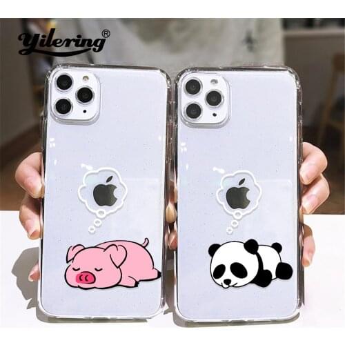 Funny Bear Panda Animal Phone Case For iPhone 11 12 Pro Max Mini Shockproof Lens Protection For iPhone X XS XR 7 8 Plus SE 2020