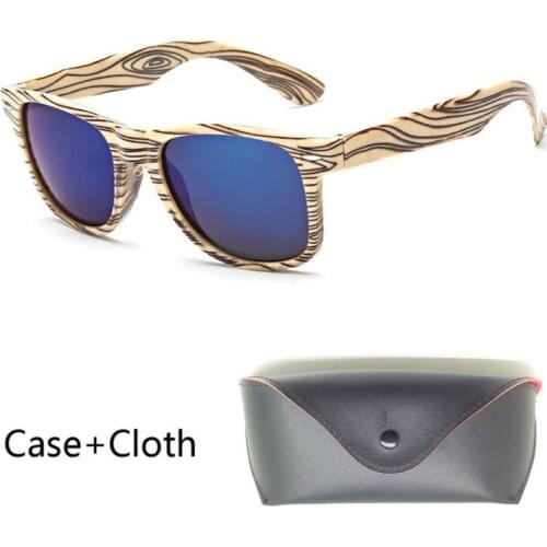 Wood Sunglasses Men bamboo Women Brand Designer Mirror Sun Glasses 2016 Original wood Handmade Oculos de sol masculino With Box