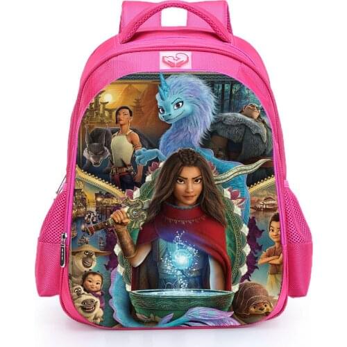 New Raya and The Last Dragon Kids Girls Schoolbag Backpack 3D Print School Backpack for Girl Children Birthday Gift 2-15 Years