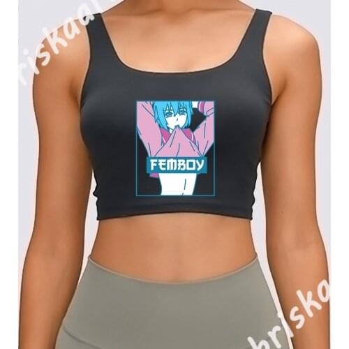 Femboy Aesthetic Pastel Gay Yaoi Anime Boy Gift Tank Top Top Tee Round Neck Design Breathable Basic Solid Spring Autumn Vest