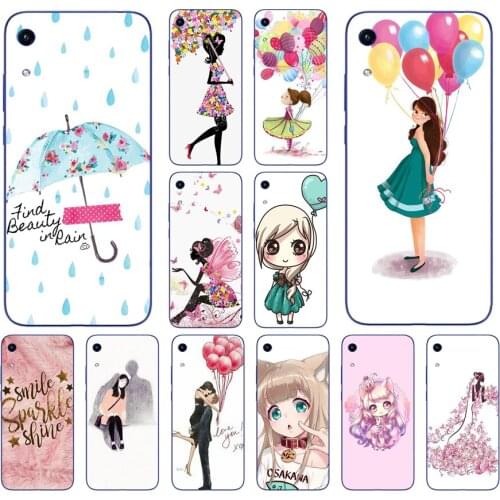 97AA Cute Girl Silicone TPU Protective Cover Phone Case On For Huawei Honor 8A 8S 9A Prime 10i 20i Case Soft