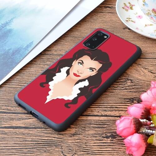 For Samsung Galaxy Red Scarlett Print Soft Matt Phone Case