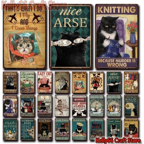 [ Kelly66 ] Pets Nice Cats Bath Soap Life Is Better Bathroom Rule Tin Metal Sign Home Pub Bar Decor Painting 20*30 CM Size Dy211