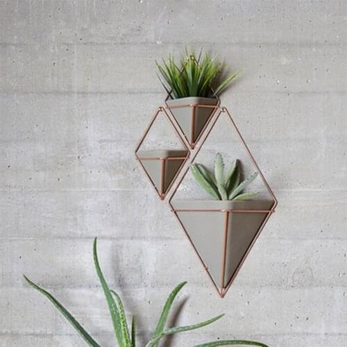 Storage rack on wall shelf storage baskets metal flower pots planters home wall sticker decoration shelf household gardgets deco