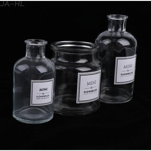 Tabletop Vase for Home for Flower Glass Arts Living Room Decoration Flower Vase