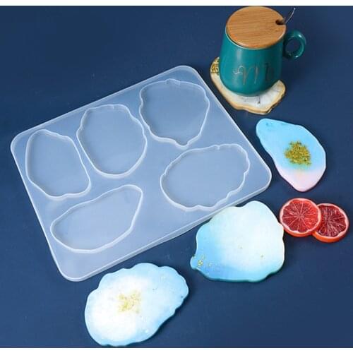 Mirror Epoxy Table Mold DIY Coaster Household Products Mold Gypsum Cement Resin Jewelry Decoration Tools
