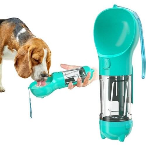 New Pet Accessories Cute Dog Water Bottles with Poop Shovel Cat Water Dispenser Bowl Puppy Portable Dog Drinking Bottle