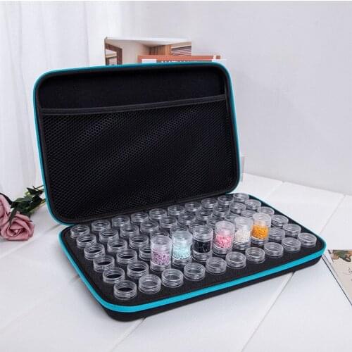 New 60 Bottles DIY Diamond Painting Accessories Container Storage Bag Carry Case Holder Box Embroidery Tools Organizer