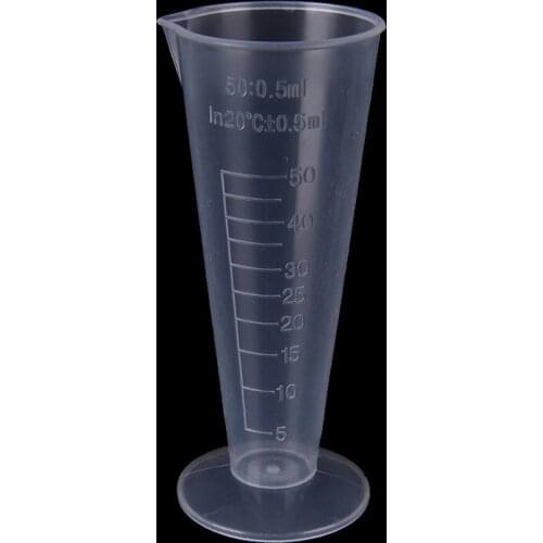 50ml Plastic Triangle Measuring Cup Measuring Tools For Baking Kitchen Tools Transparent Cylinder Cup 1PC Drop Shipping