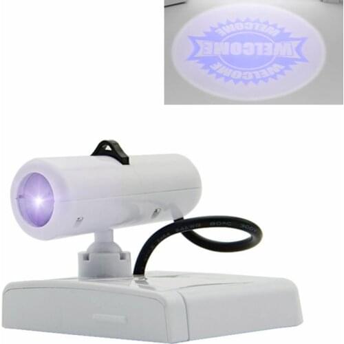 Welcome Logo Projection Wireless Night Light Battery Power Home Projector Door Lamp Bar Store Customized advertising lights