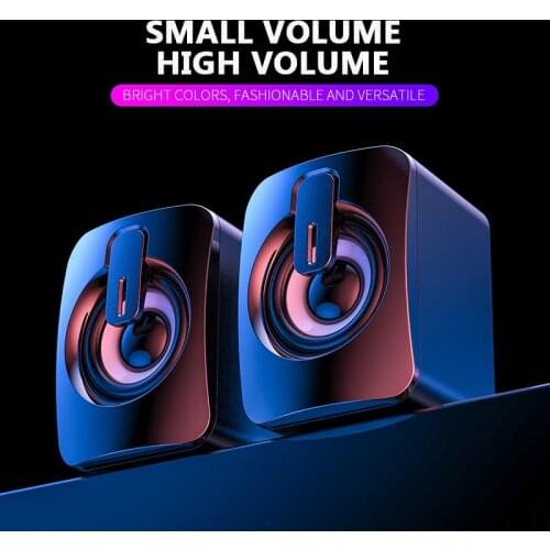USB Wired Computer Speakers Bass Stereo Subwoofer Laptop Smartphones Desktop computer desktop players