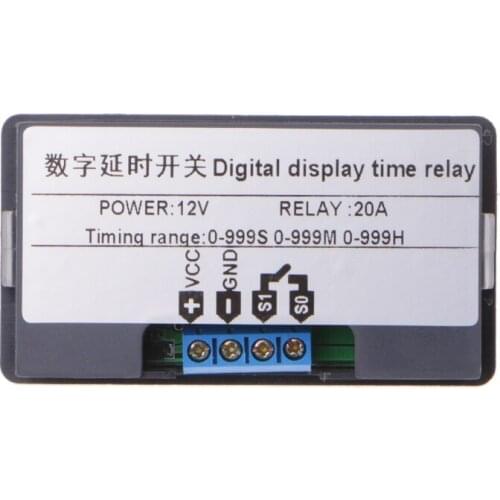 12V Timing Delay Relay Module Cycle Timer Digital LED Dual Display 0-999 Minutes