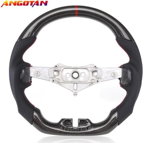 Steering Wheel Fit For jeep Carbon Fiber Perforated Leather Steering Wheel