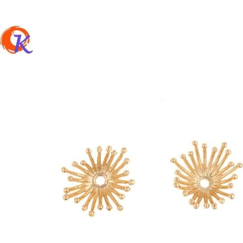 Cordial Design 30Pcs 12*13MM Jewelry Accessories/DIY Earring Making/Flower Shape/Genuine Gold Plating/Hand Made/Earring Findings