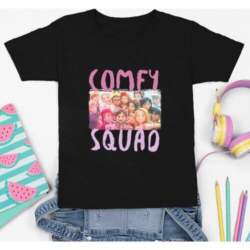 Vanellope Cartoon Pattern Children T-shirts Disney Summer New Products Short Sleeve Color Kids Shirts Comfort Harajuku Fashion