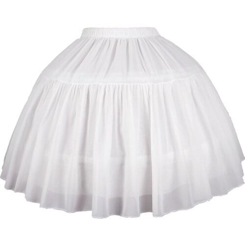 Womens Girls Lolita Petticoat Bridal Petticoat Cosplay Party Prom Dress Short Underskirt Tulle Crinolina Petticoat Puffy Skirt