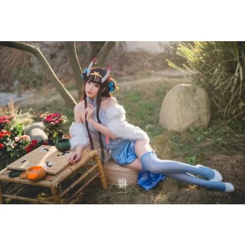 Custom made/size Azur Lane Noshiro Cosplay Cheongsam Heapiece 2021 Sexy Dress Female Halloween Cosplay Costume